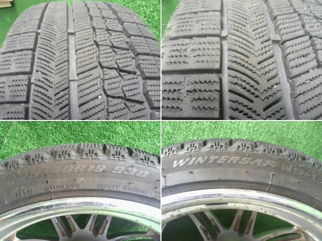 スタッドレスタイヤ・アルミホイール4本　225/40R19　21年　VARIANZA　19×8.5J,114.3/5H　INSET+45（230100）_画像3