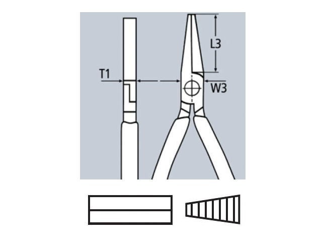 KNIPEX（クニペックス）2002-160 フラットノーズプライヤーコンフォートハンドル160ｍｍ_画像2