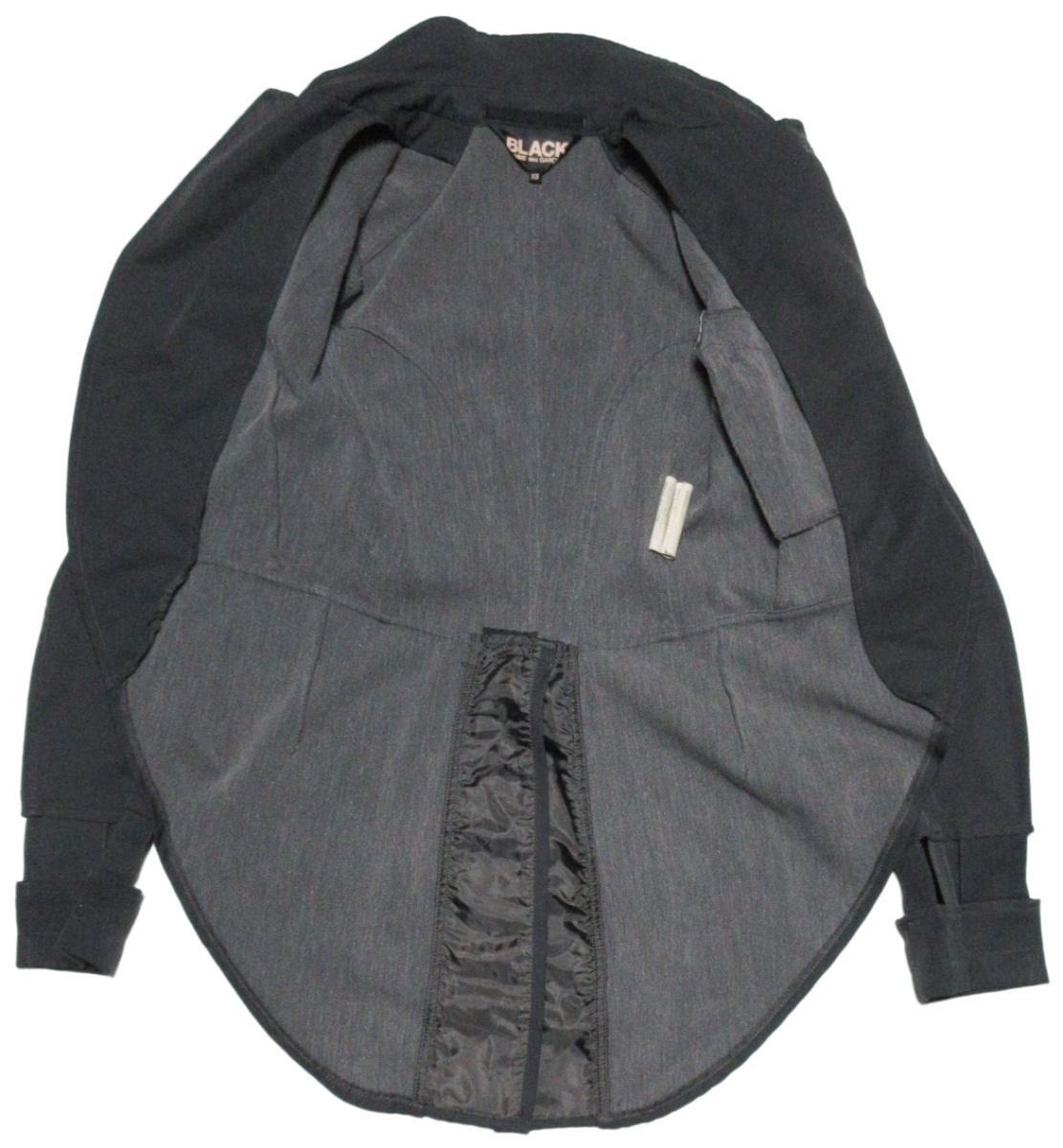 レア！ ブラック コムデギャルソン BLACK COMME des GARCONS ロング 燕尾 テーラードジャケット 1K-J004 2012 アーカイブ_画像3