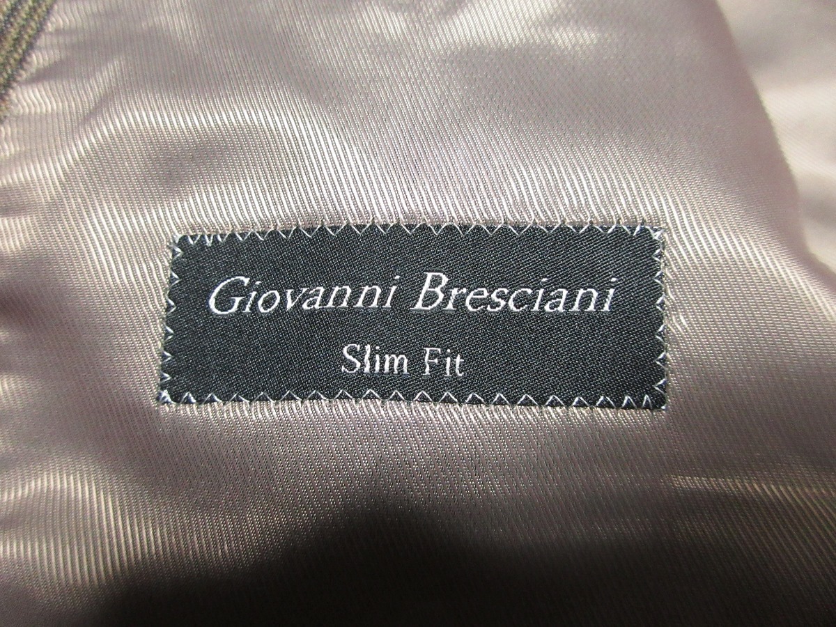 未使用タグ付き ジョヴァンニ ブレッシアーニ Giovanni Bresciani super150 チェック テーラードジャケット_画像5