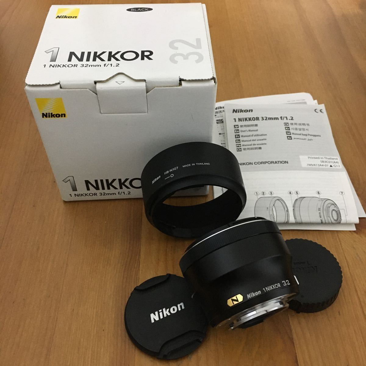 NIKON 1 NIKKOR 32mm f1.2 ブラック ノーチェック、動作不明のジャンク扱いです。_画像1