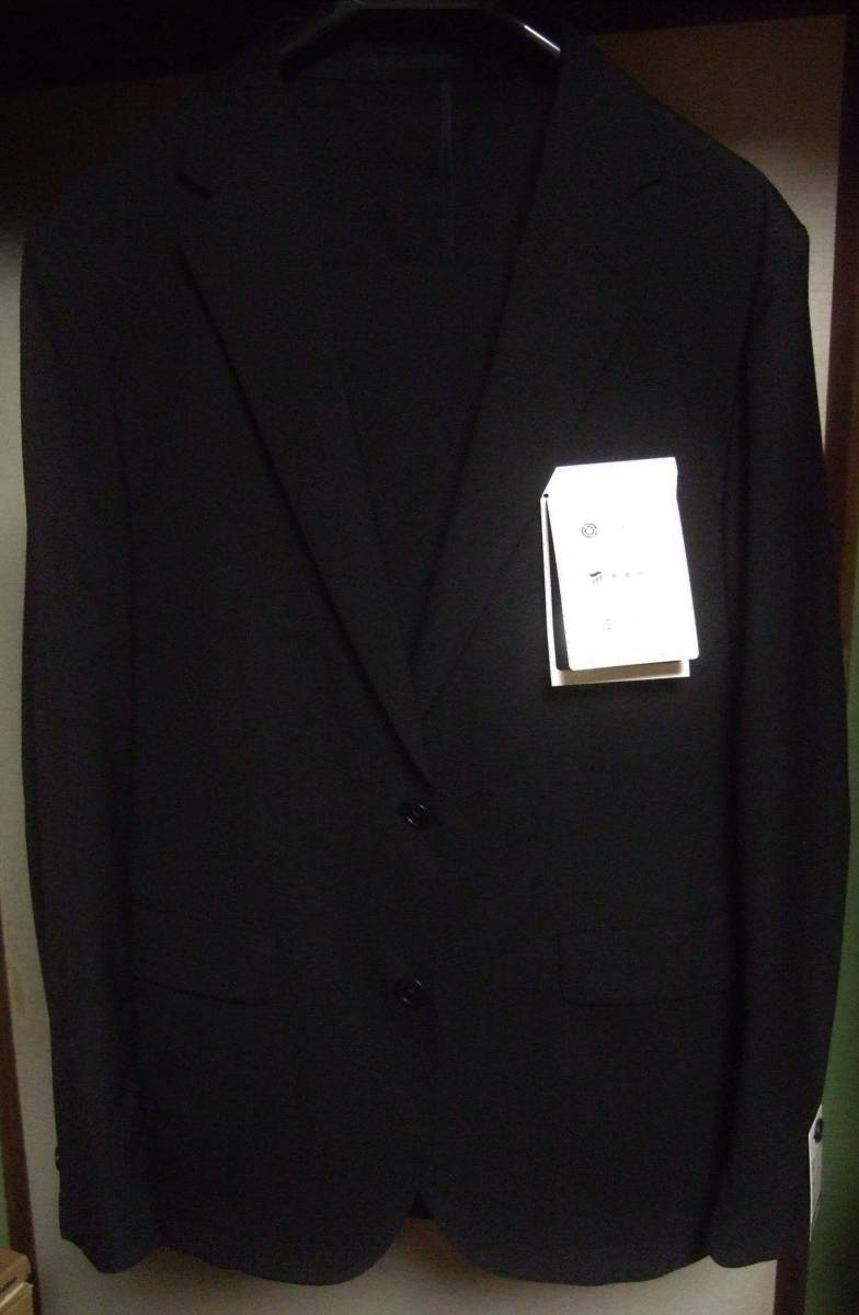 スーツ メンズ ビジネススーツ L 170~180cm ウエスト82 ウォッシャブル ブラック 黒 セットアップ 上下 軽い着心地 akdi21945 の画像1