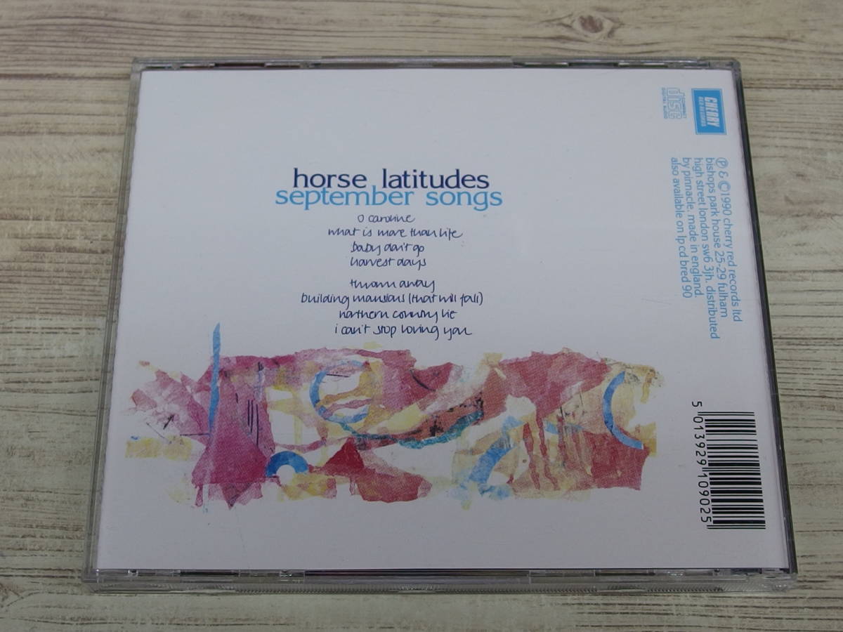 CD / Horse Latitudes september songs cd bred 90 / 『D21』 / 中古_画像2