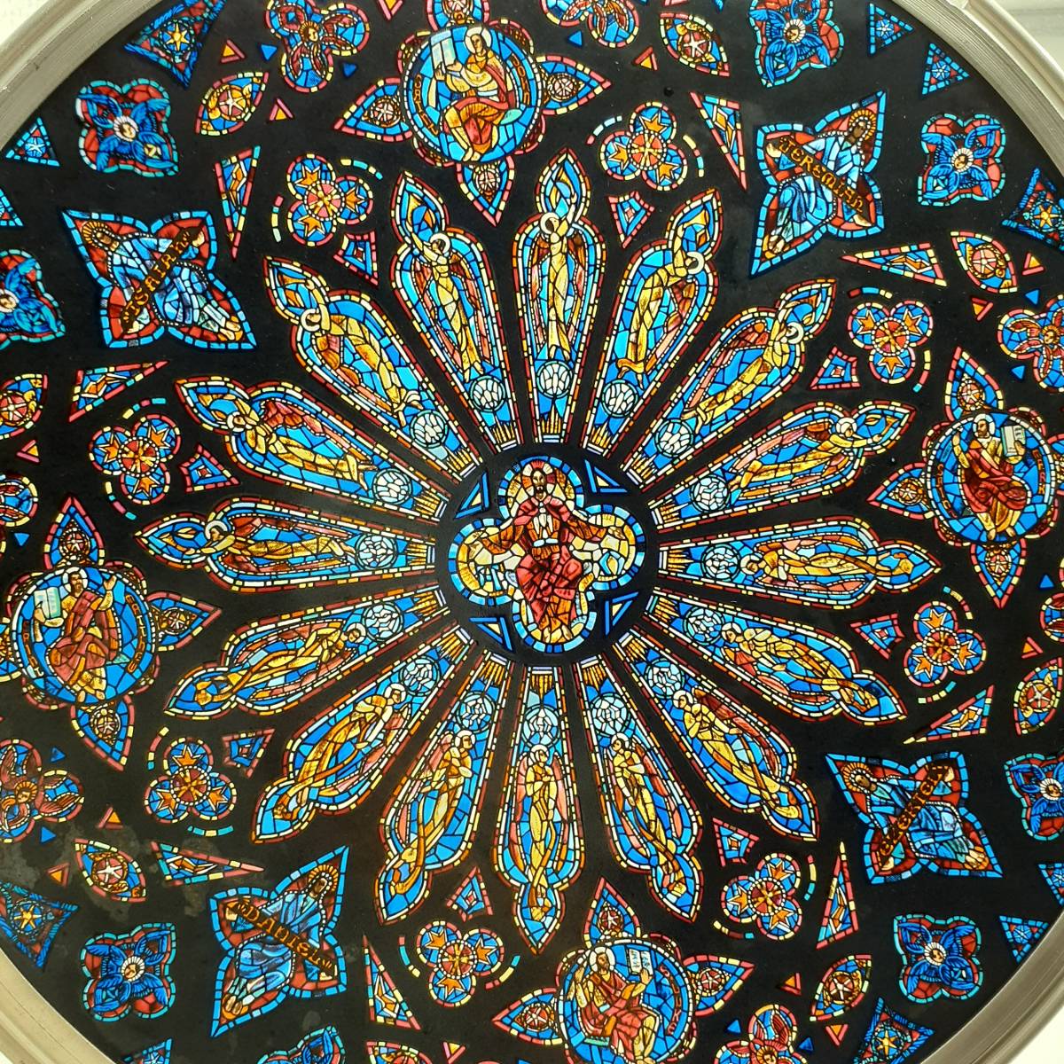 グラスマスターズ　セント・ジョン・ザ・ディヴァイン大聖堂　バラ窓　米国製　複製品　ステンドグラス　貴重