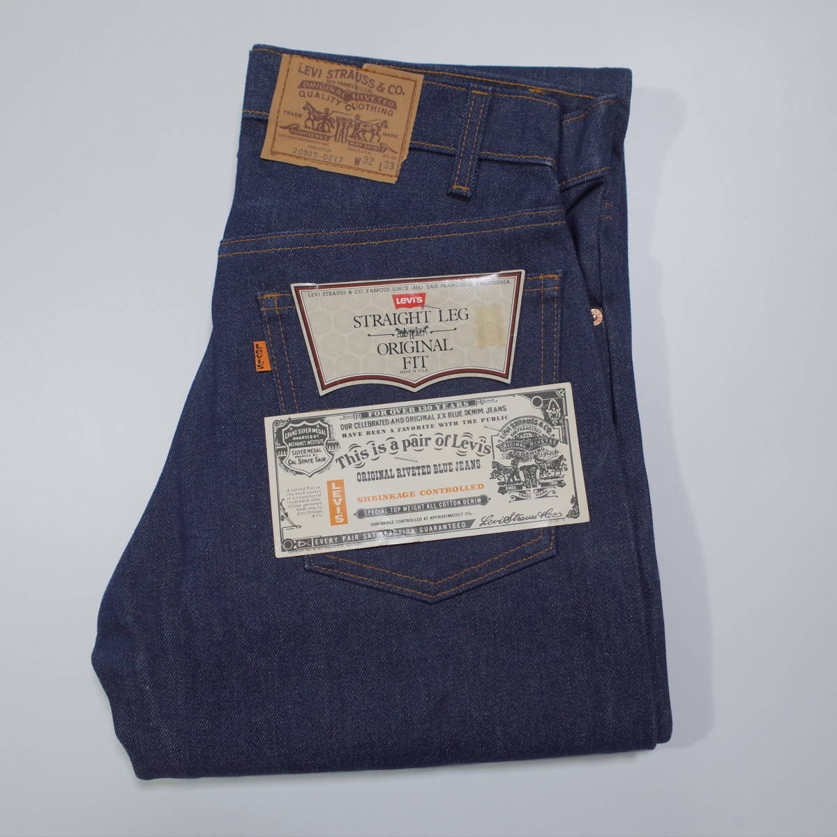 送料無料 Levi's 20505-0217 505 W32 80年代 made in USA 米国製 デッドストック オレンジタブ リーバイス ヴィンテージ オリジナル No.2