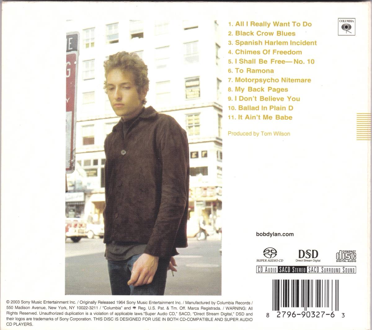 ☆BOB DYLAN(ボブ・ディラン)/Another Side Of Bob Dylan◆64年発表の超大名盤◇レアな高音質DSDマスタリング＆SACDハイブリッド仕様盤☆_画像2