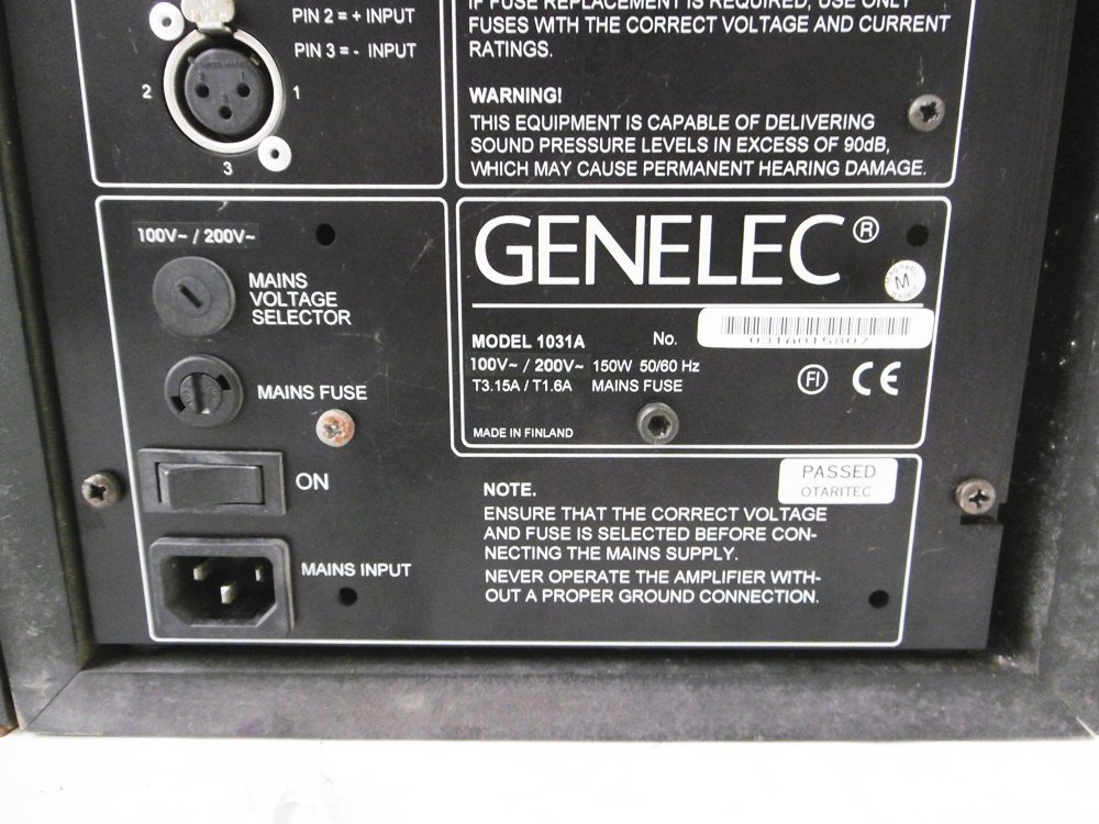 ◇ GENELEC ジェネレック 1031A パワードモニタースピーカー ペア