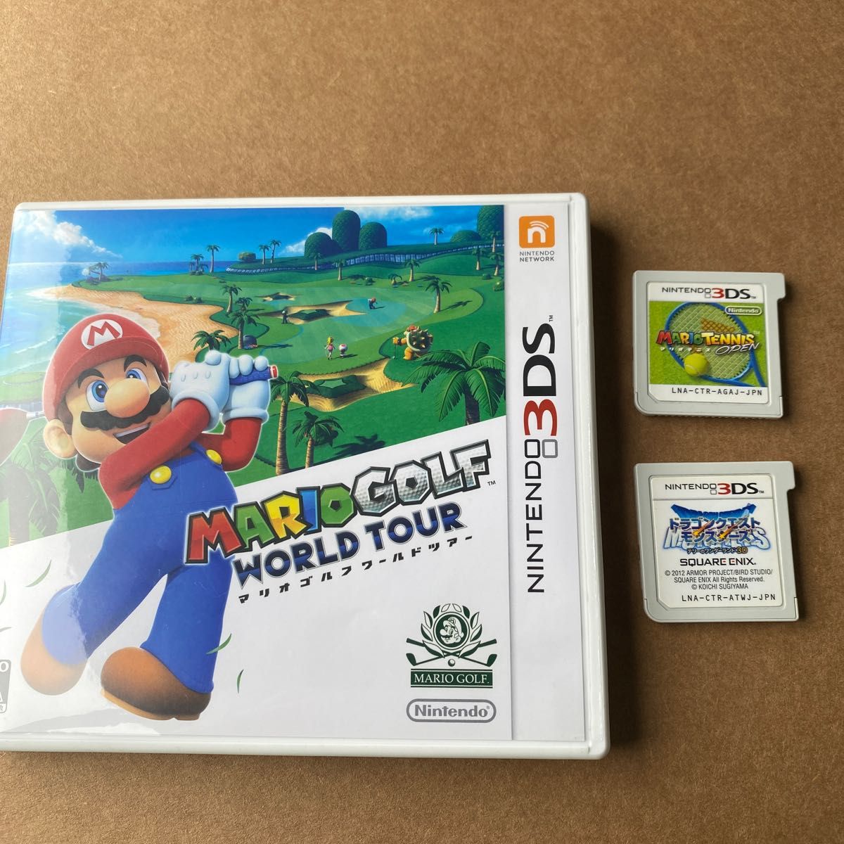3DSソフト3点セット！マリオゴルフ・マリオテニス・ドラゴンクエストテリーのワンダーランド3DS