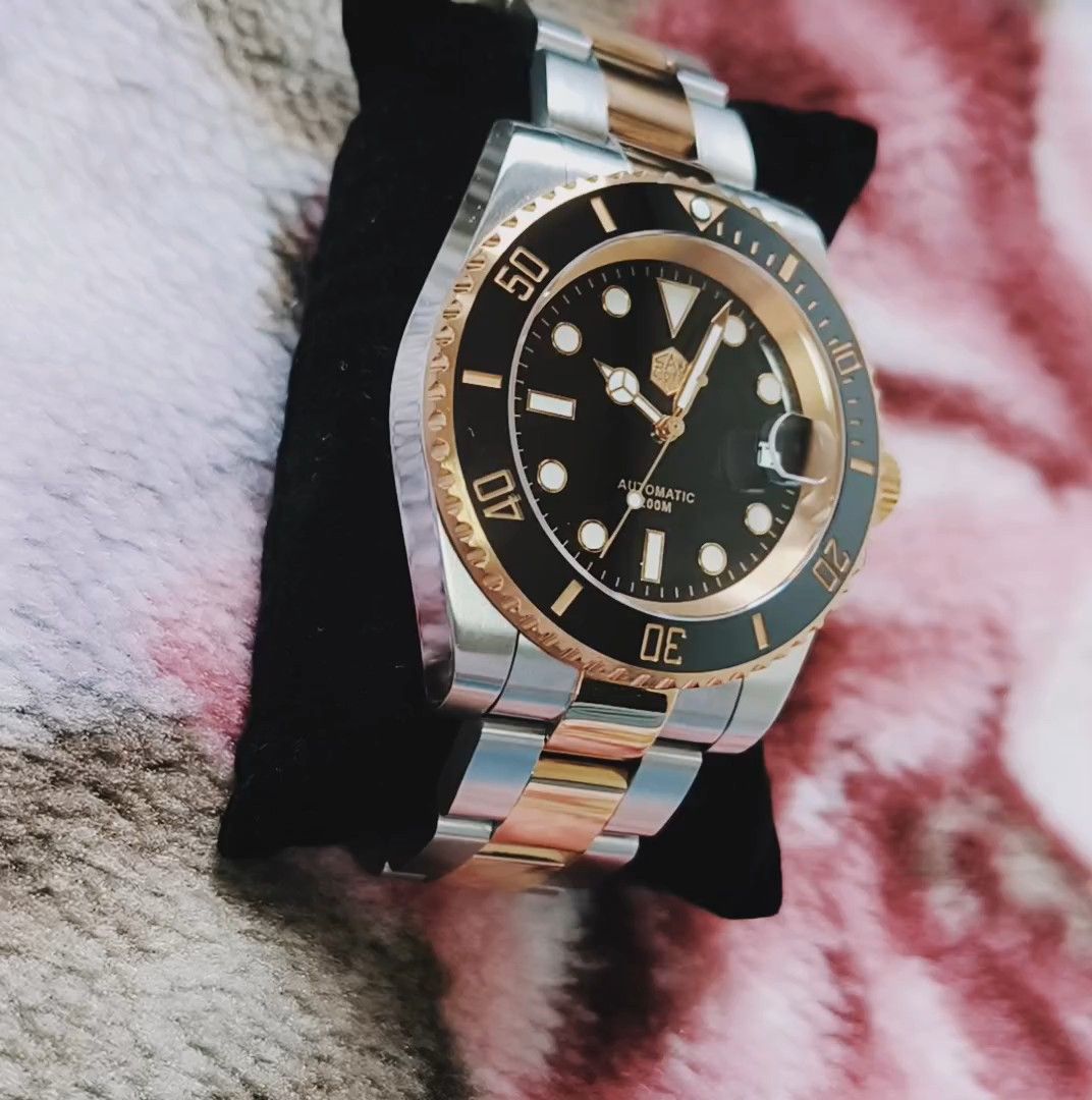 sanmartin ゴールドコンビ サブマリーナ風ダイバーズ時計 seiko sanmartin ゴールドコンビ サブマリーナ風ダイバーズ時計 seiko