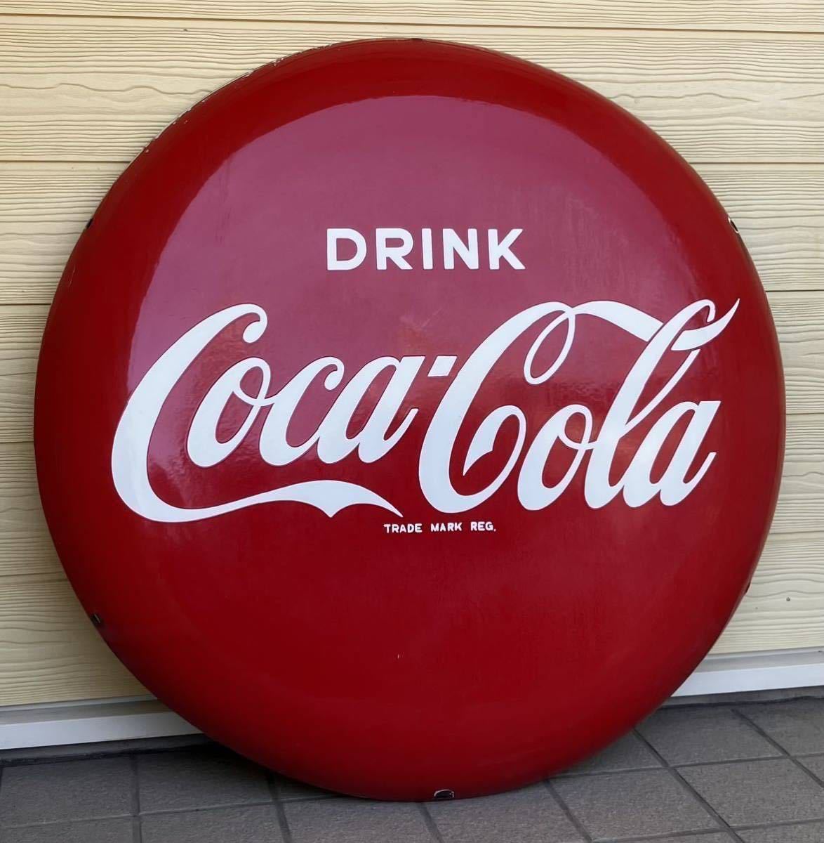 84㎝ 当時物 アンティーク DRINK Coca Cola TRADE MARK TEG コカコーラ