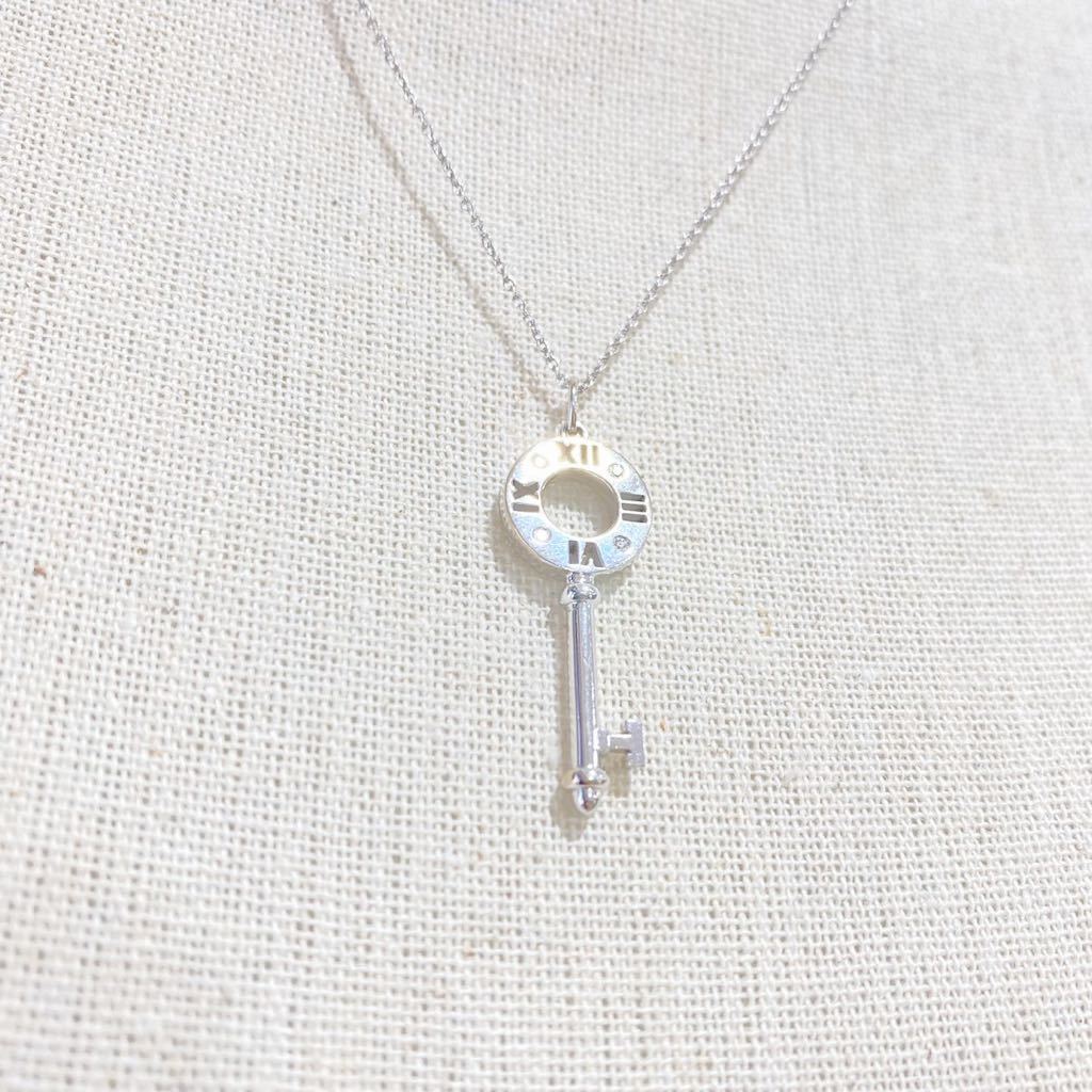 極美品 TIFFANY & Co. ティファニー アトラス 4P ダイヤ ネックレス
