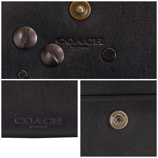 【送料無料】【本物】COACH★コーチ★コインケース★74930★ブラック★レザー★スタッズ付き★レディース★カードケース★小銭入れ★カーフ_画像9