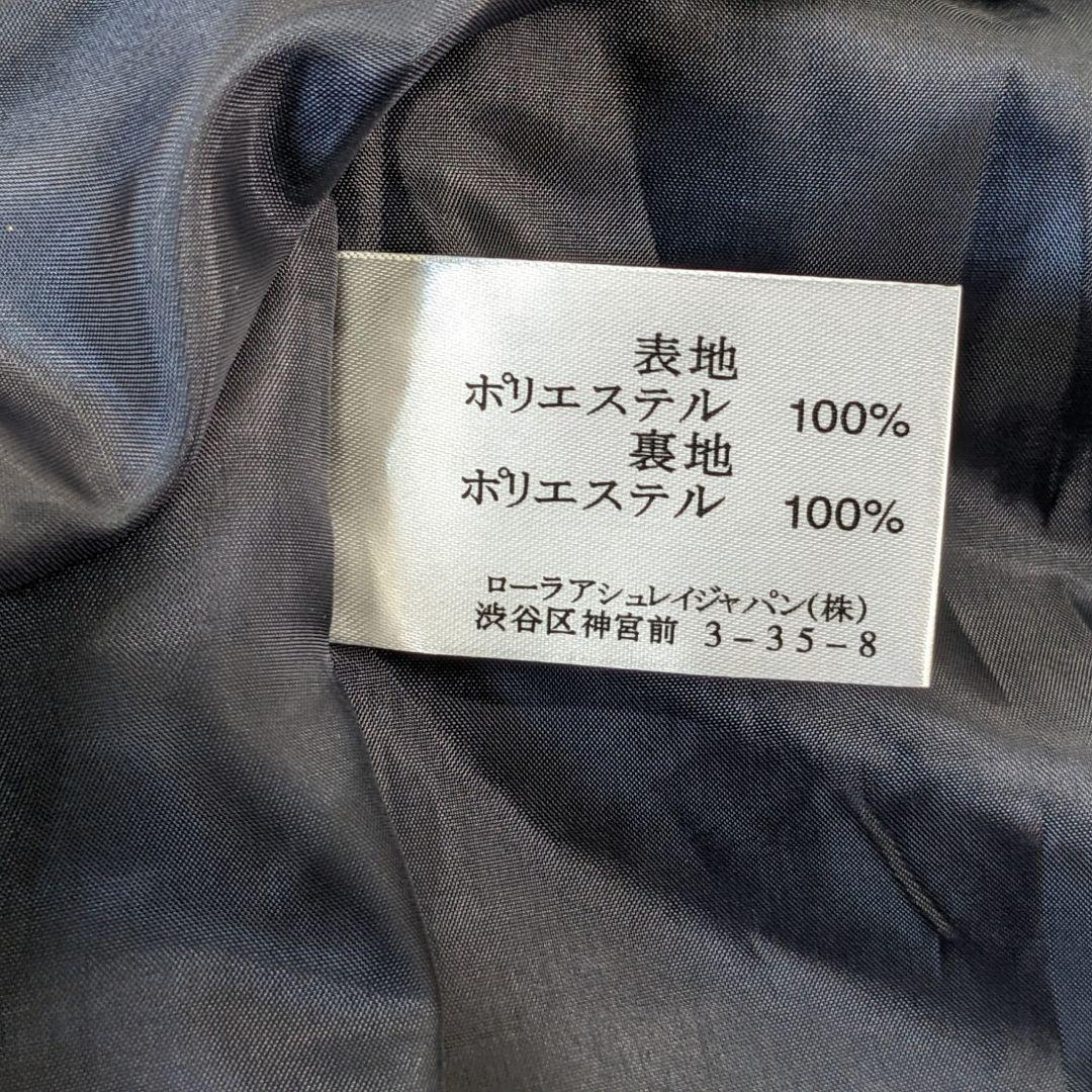 【ローラアシュレイ】ワンピース　花柄　黒　総柄　9　ノースリーブ　M　ロング丈　ブラック　カラフル　マルチカラー