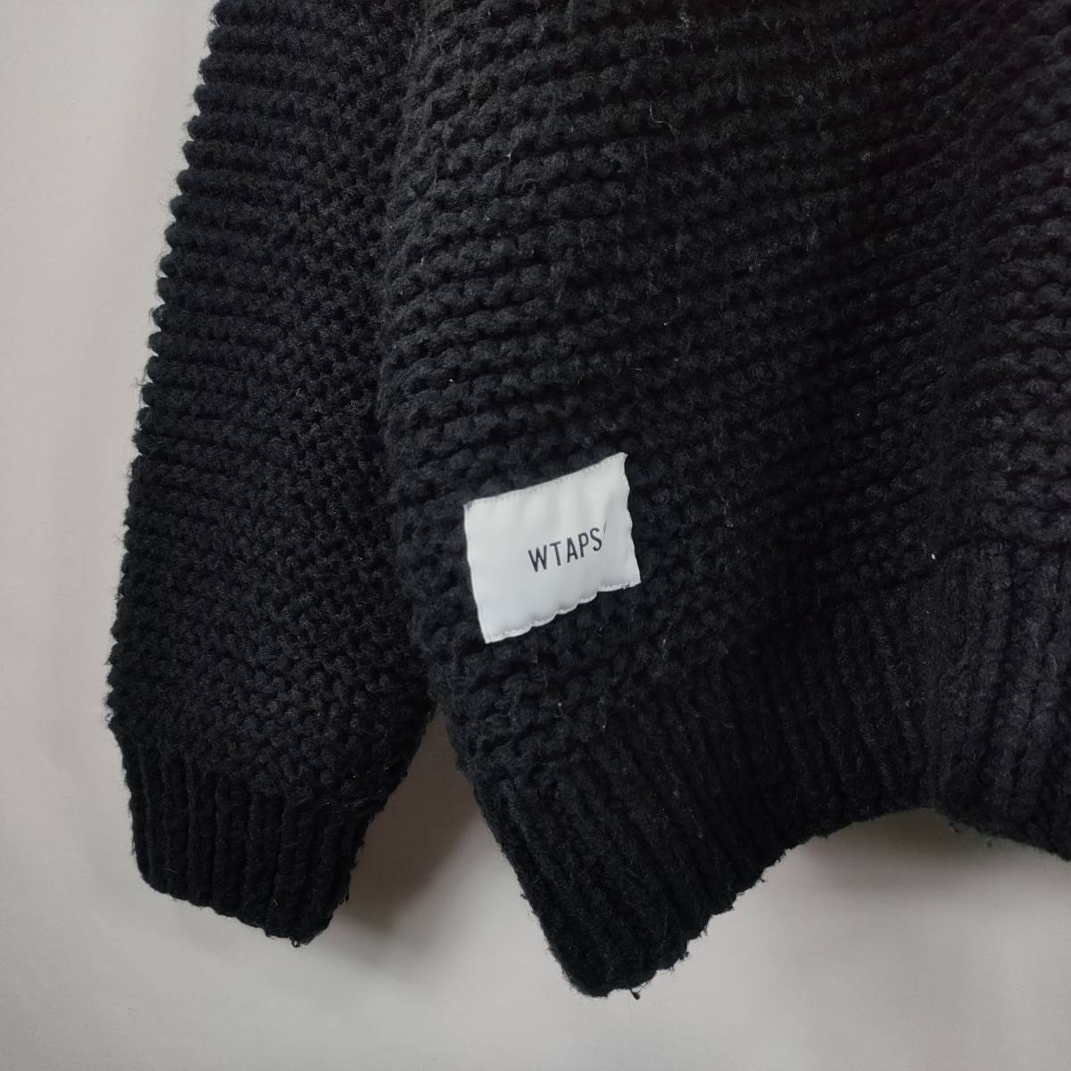 ダブルタップス WTAPS 19AW MEDIEVAL SWEATER WOAC セーター ニット Vネック 192MADT-KNM02 長袖 03 L ブラック メンズ 中古 /KEI_画像6