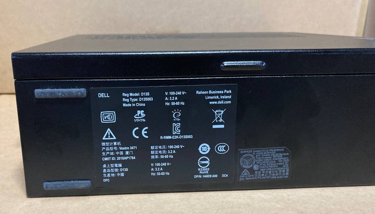 送料無料 秒速起動 第9世代 Dell Vostro 3471/ CPU Intel Corei5 9400