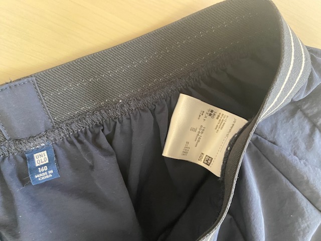 ユニクロ フレアスカート 濃紺 160ｃｍ ナイロン ウエストゴム 54ｃｍ ポケットの画像3
