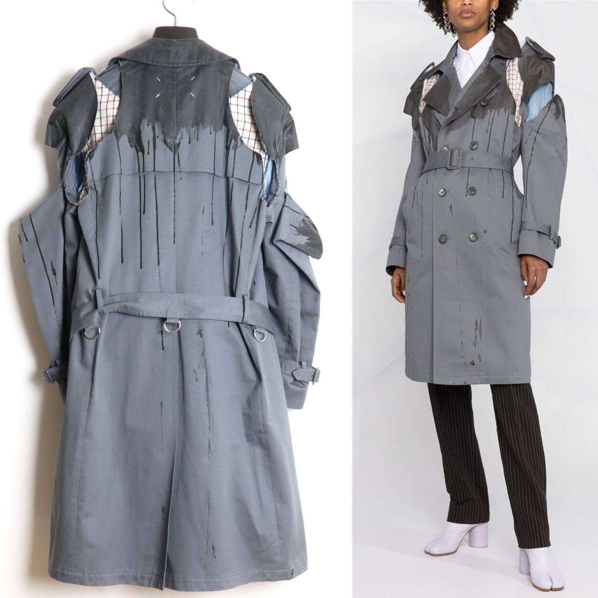 Maison Margiela Co-ed 21SS トレンチコート 36 国内正規品 アーティザナル メゾンマルジェラ コットン オーバーサイズ John Galliano関連_画像2