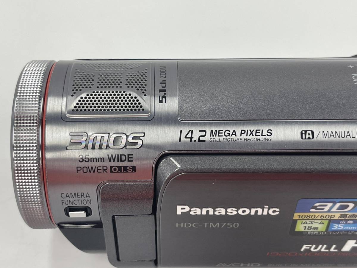 A8436(063)-205/TY5000 ビデオカメラ Panasonic HDC-TM750 FULL HD 3MOS 35mm WIDE POWER O.I.S.の画像5