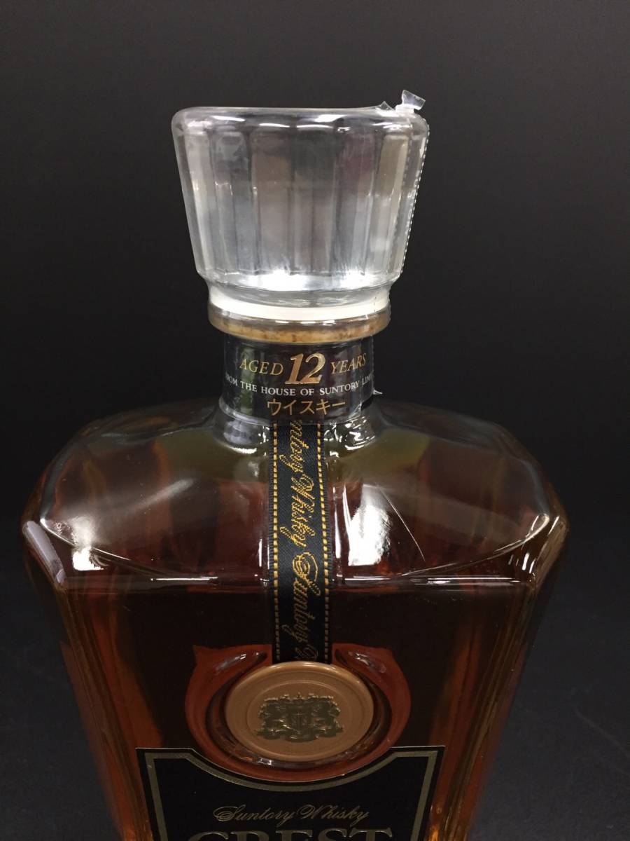 E254845(062)-429/TR4000【千葉県内のみ発送】お酒 SUNTORY WHISKY CREST AGED12YEARS 43% 700ml/サントリーウイスキークレストの画像6