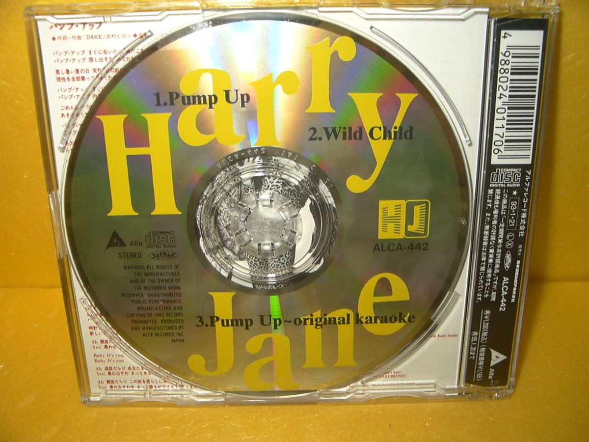 【マキシCD】ハリージェーン「 パンプ・アップ 」Harry Jane/Pump Up_画像2