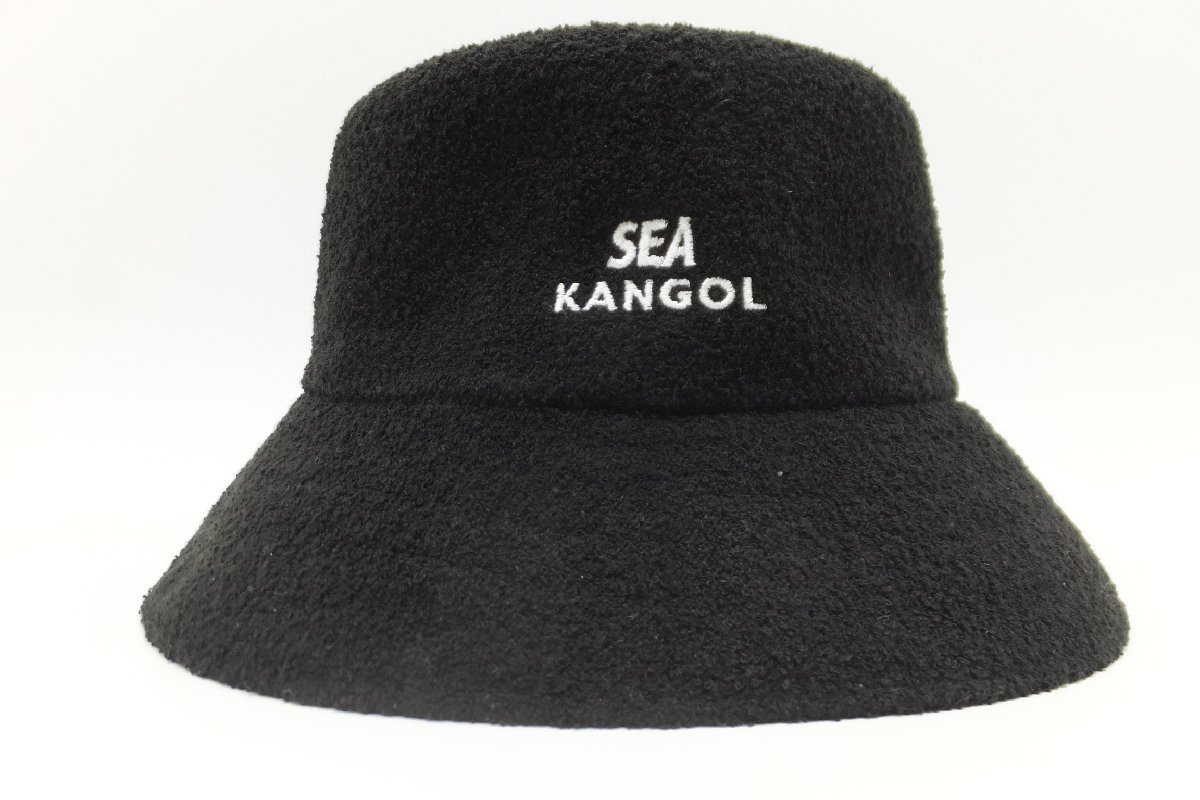 #[YS-1] Kangol KANGOL × WIND AND SEA шляпа шляпа сотрудничество товар # хороший # размер M 58cm чёрный оттенок черного #[ включение в покупку возможность товар ]#A