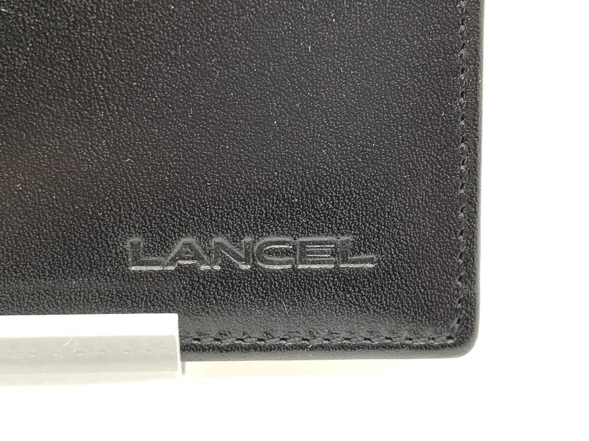 ■【YS-1】 良品 ■ ランセル LANCEL 財布 2つ折り ■ 黒系 11cm×8cm 【同梱可能商品】K■の画像2