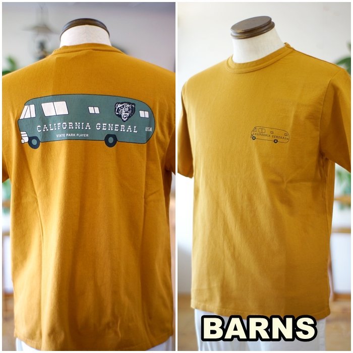 高評価なギフト BARNS バーンズ タフネック半袖プリントTシャツ 23152
