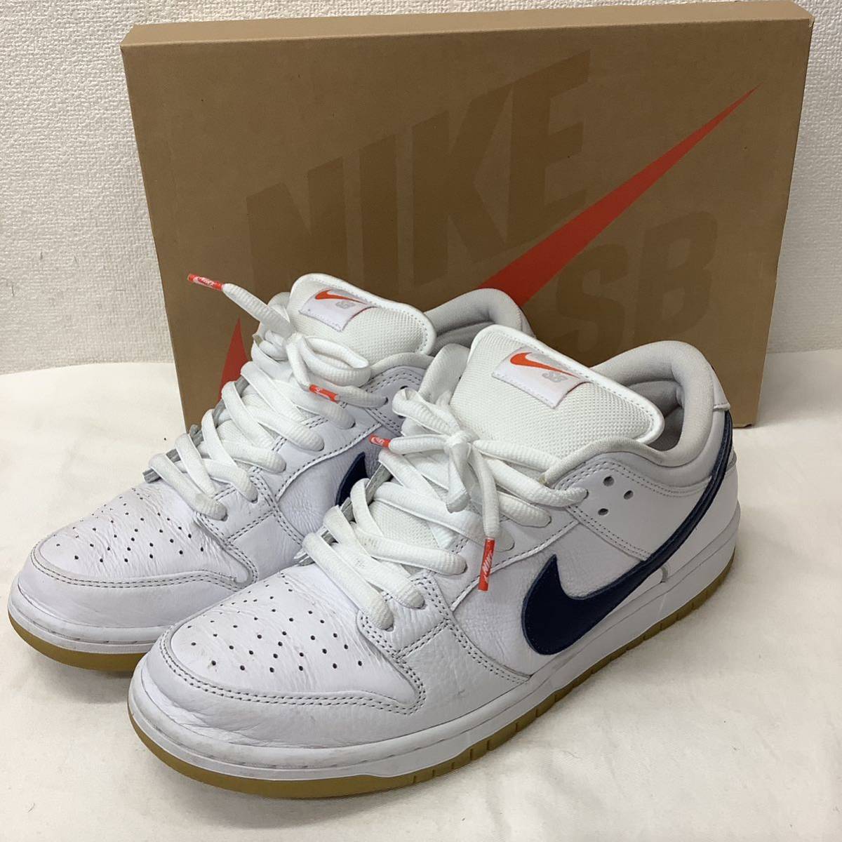 NIKE SB DUNK LOW PRO ISO Orange Label White Navy ナイキ ダンク オレンジレーベル スニーカー 28.0cm / US10 71111_画像1