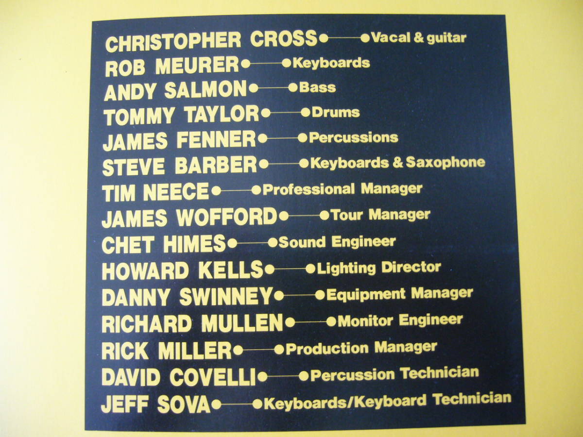 【即決】Christopher Cross（クリストファー・クロス）『Japan Tour 1983』ツアーパンフ_画像5