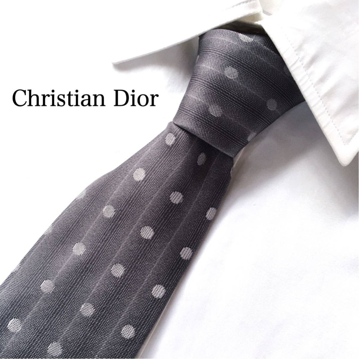 高級 ディオール Dior ネクタイ シルク100％ カーキ 極美品 - 通販 