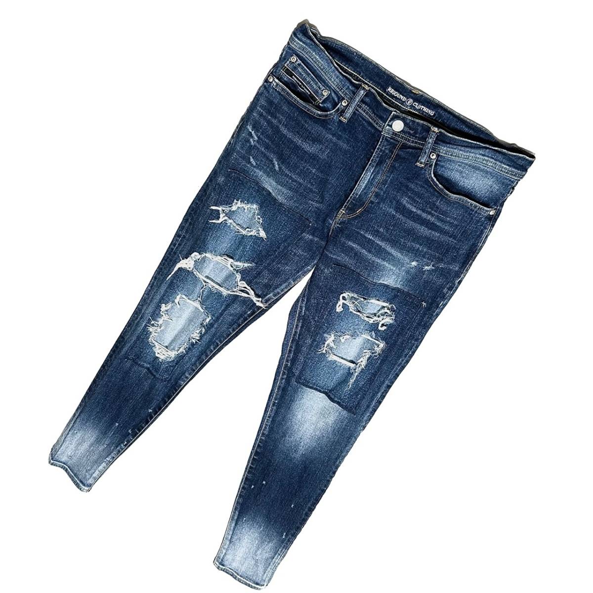 定価4万 resound clothing BLIND DENIM CRASH 2 リサウンドクロージング ブラインドスキニーデニム パンツ wjk akm 1piu ジュンハシモト