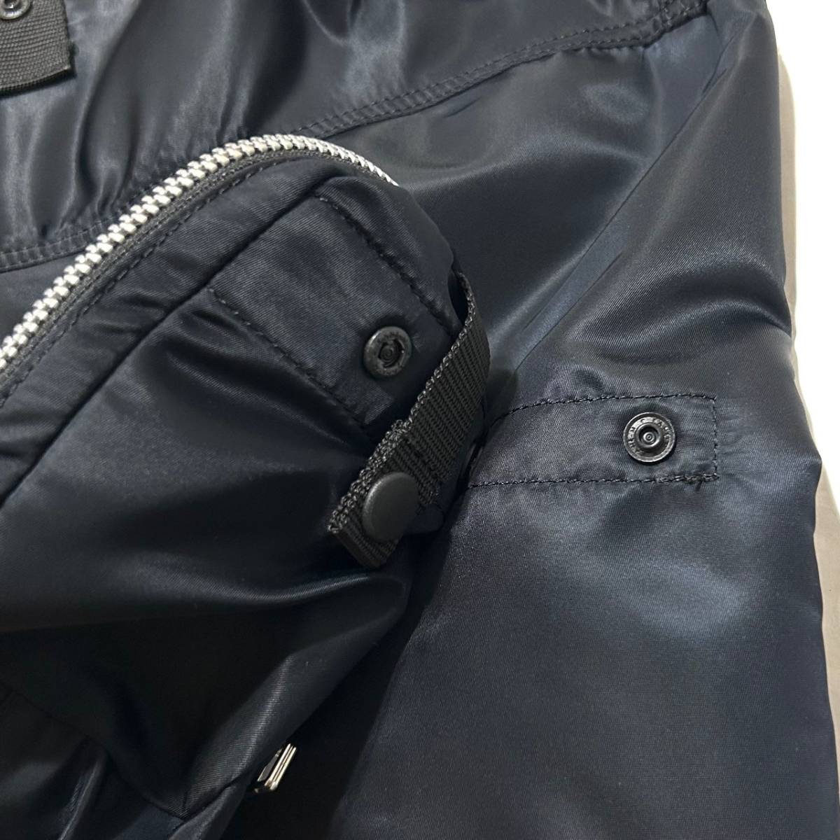名作 syte yohji yamamoto Nylon Oversize Padded MA-1 jacket 3 黒  ナイロンオーバーサイズボンバージャケット ヨウジヤマモト