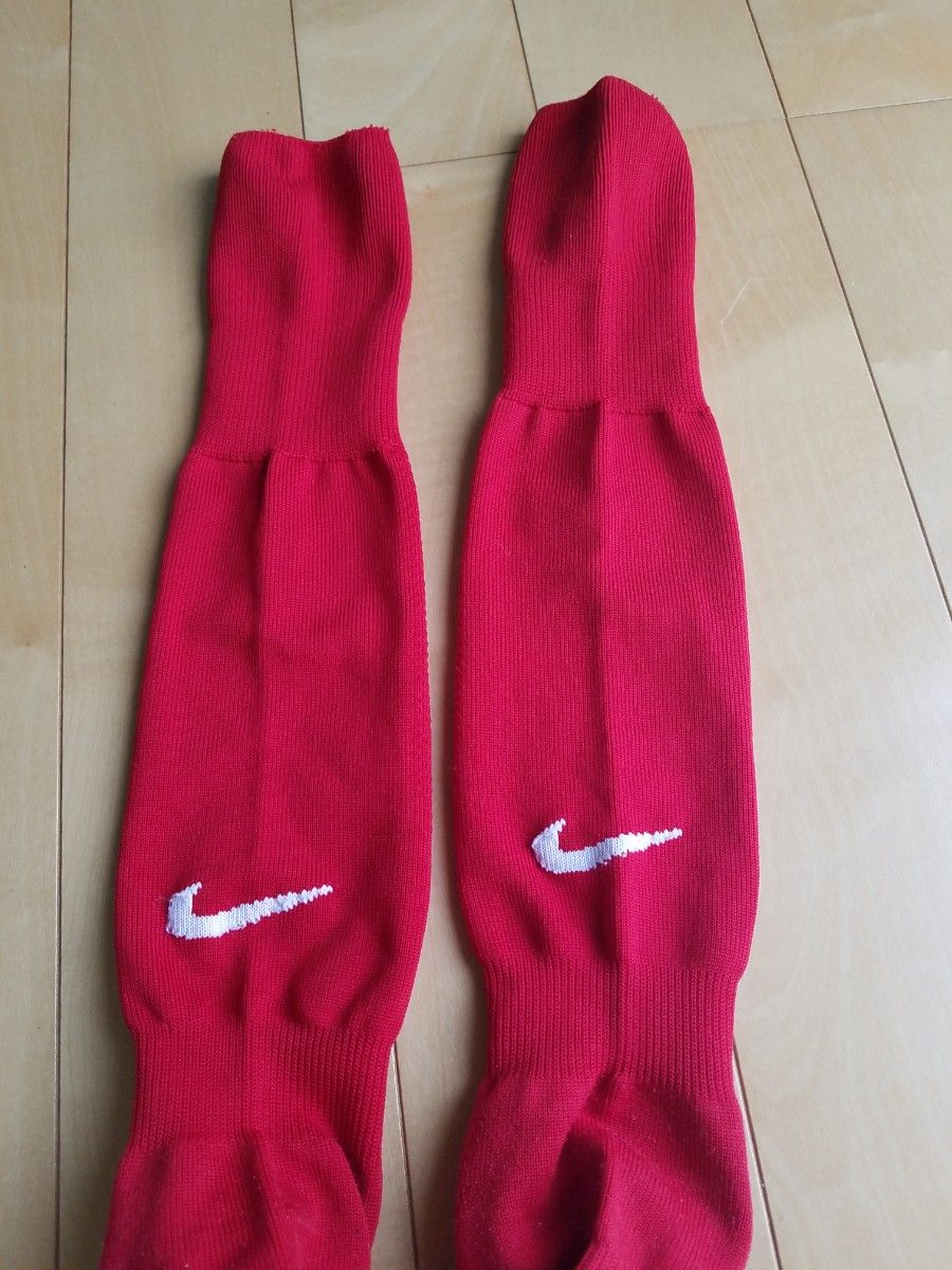 サッカーソックス　NIKE　赤　小学生　キッズ 24　25