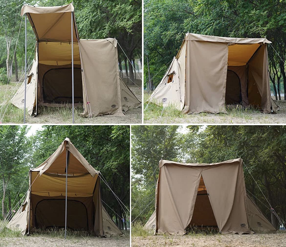 新品 GOGlamping TCパップテント 初期型【三角窓+三角窓】タイプ 新品 GOGlamping TCパップテント 初期型【三角窓+三角窓】タイプ