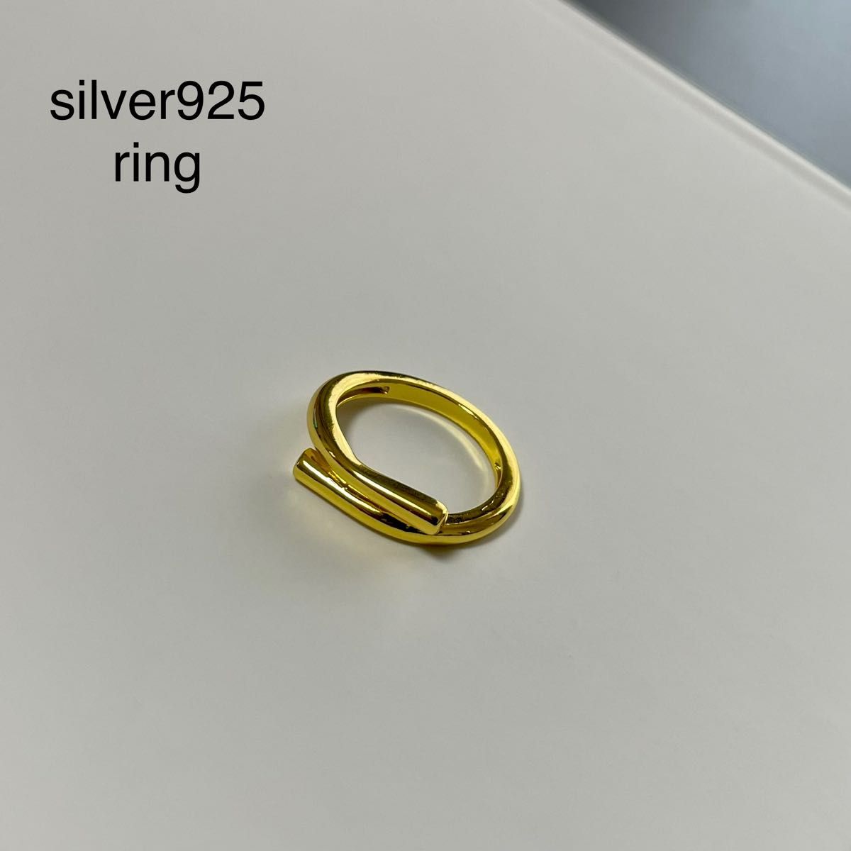 指輪　リング　変形　シルバー925 18K コーティング  ゴールドシルバーペア