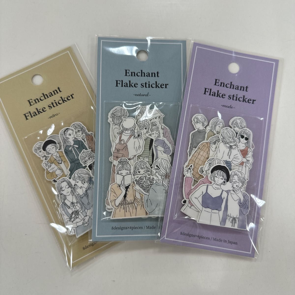 Enchant フレークシール 3種類 女の子 キャンドゥ