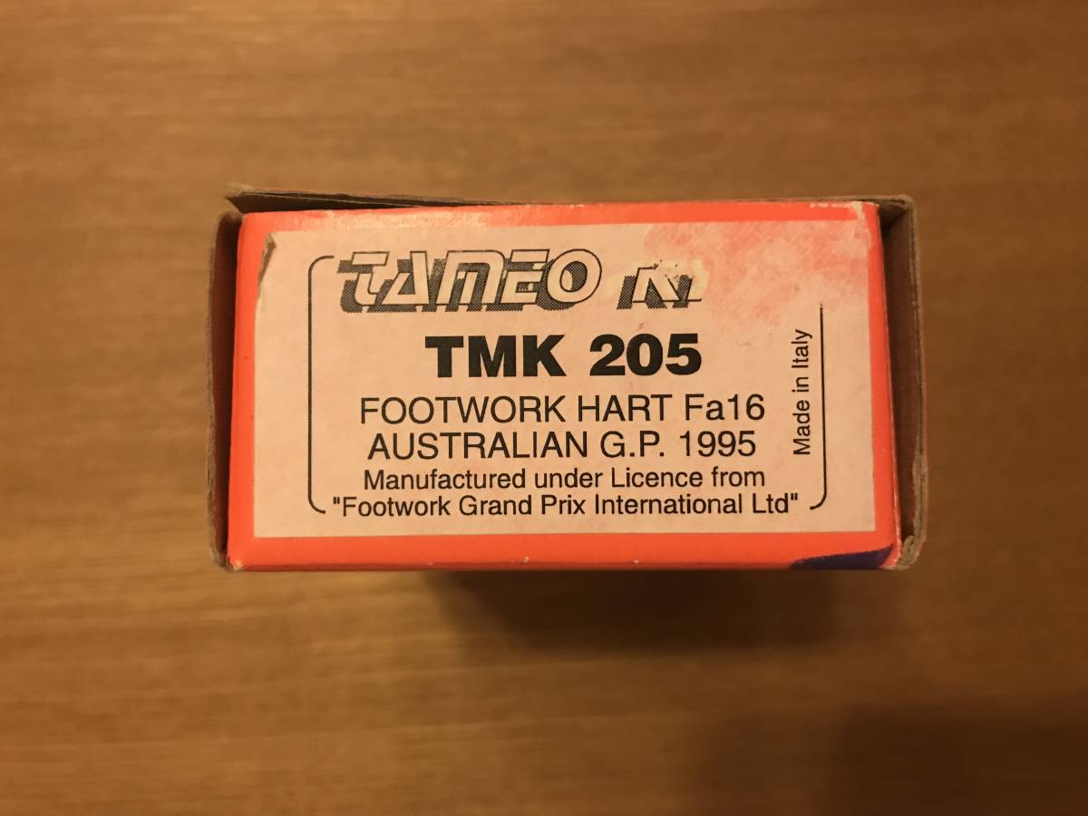 1/43キット TAMEO フットワーク FA16 #9 G.モルビデリ オーストラリアGP3位 1995