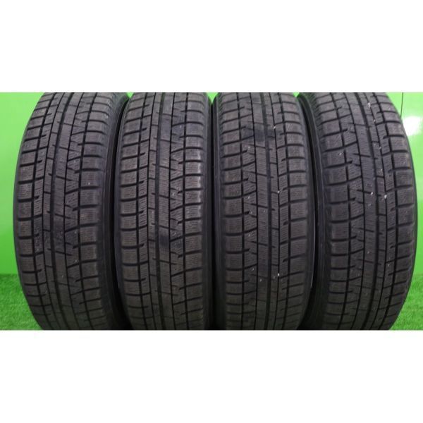 ヨコハマ ice GUARD iG50 PLUS 185/60R15 4本SET／2017年製9分山スタッドレスタイヤ／中古若干の片減りあり／白石区手渡し可／ヴィッツ等に_画像1