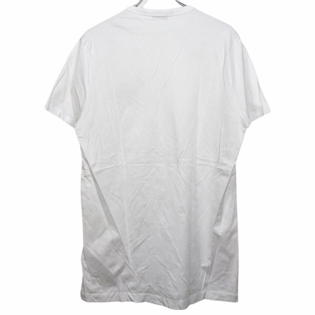 MONCLER モンクレール　メンズ　ホワイト　ワンポイント　半袖Tシャツ　トップス　XL表記_画像2
