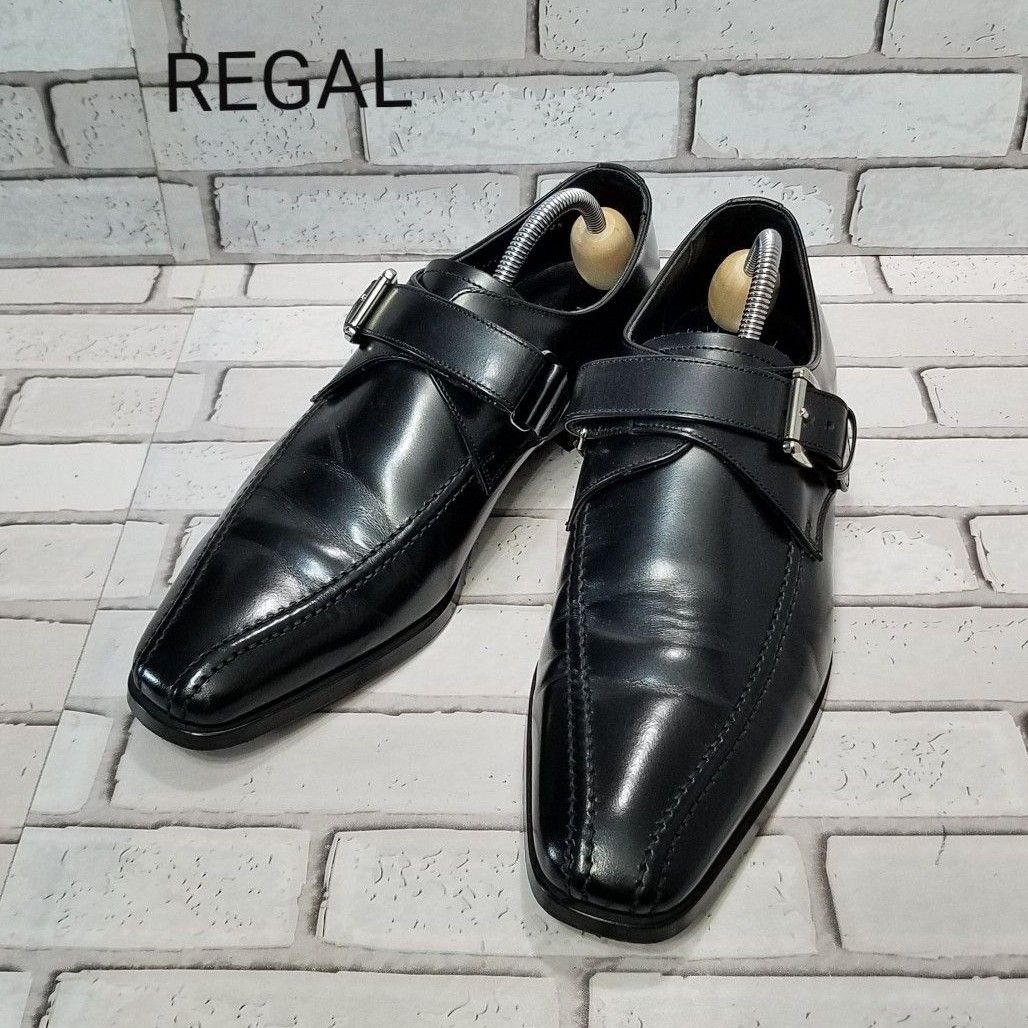 REGAL】リーガル スワールトゥ モンクストラップ 革靴-
