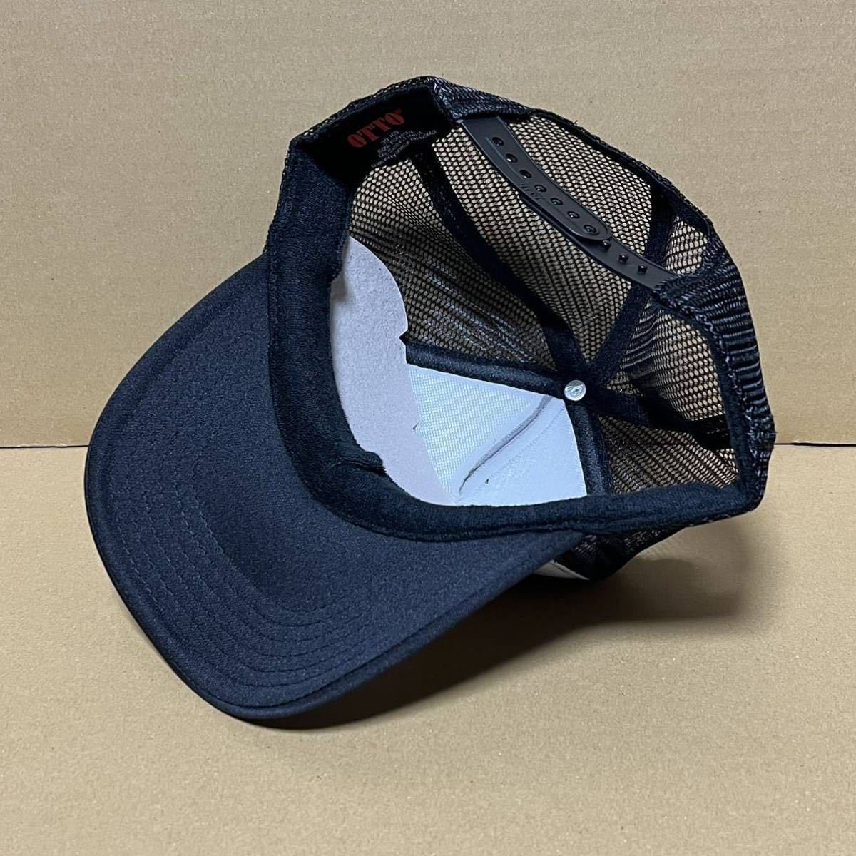 OTTO メッシュキャップ ツートンブラック グレーブラック 灰黒 BLACK オットー CAP 帽子 ミリタリー USA 無地 野球帽_画像4