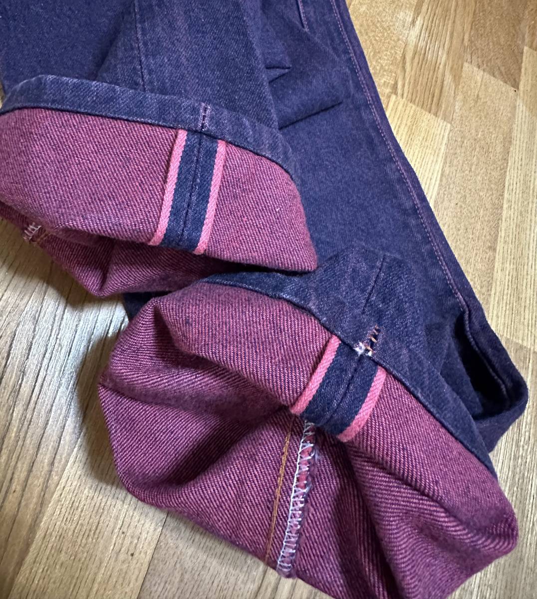 美品！ 毛羽立ち ！ 80's vintage Levi's 501 赤耳モデル 後染 紫 デニムパンツ ヴィンテージ オリジナル 古着_画像6