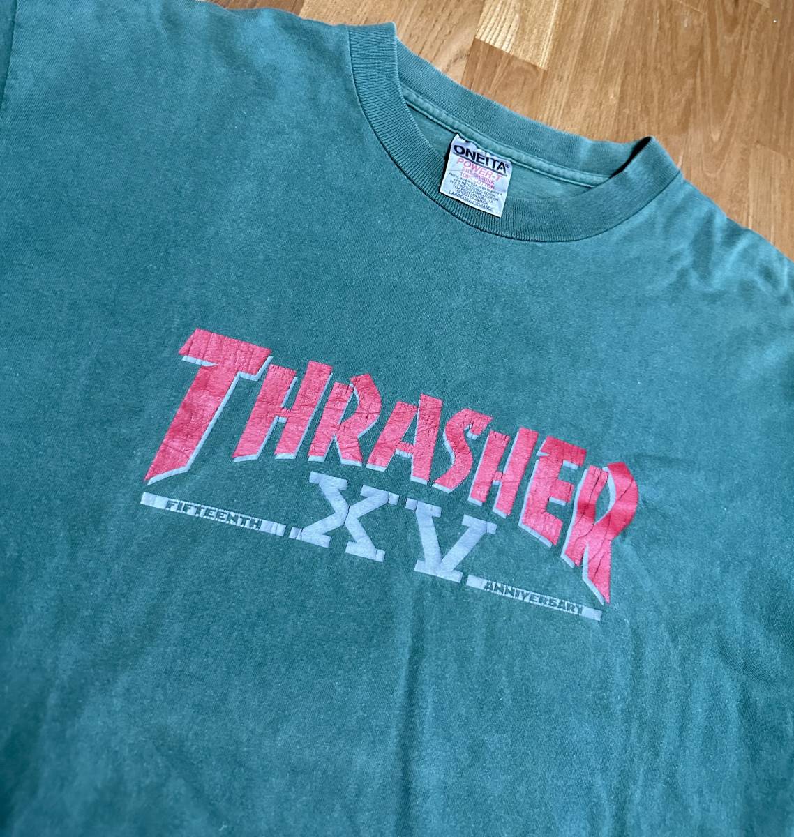 90's vintage USA製 THRASHER 15th ANNIVERSARY Tシャツ コットン