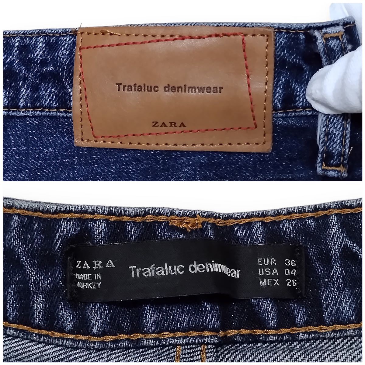 ZARA ザラ クラッシュデニム USA04 ウエスト69cm Mサイズ ノン ZARA ザラ クラッシュデニム USA04 ウエスト69cm Mサイズ ノン