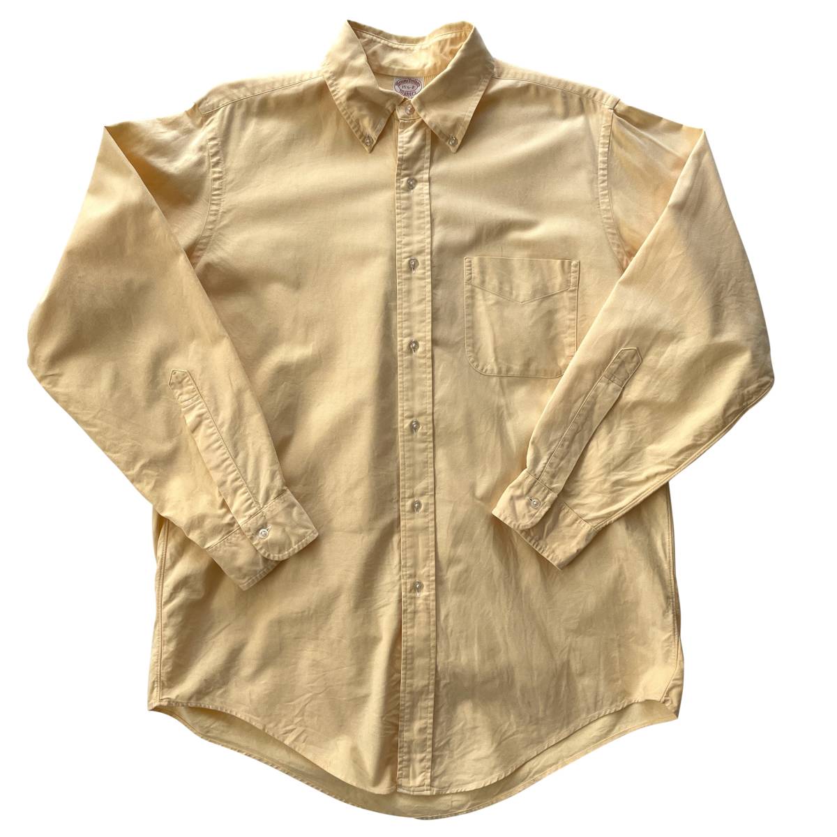 【Vintage】Brooks Brothers ボタンダウンシャツ 15 1/2 - 2 オックスフォード イエロー ブルックスブラザーズ ダンリバー MADE IN USA