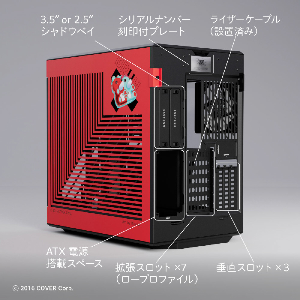【未開封・送料無料】HYTE Y60 HAKOS BAELZ EDITION hololive English VTuber「Hakos Baelz」コラボ ホロライブ PCケース 6