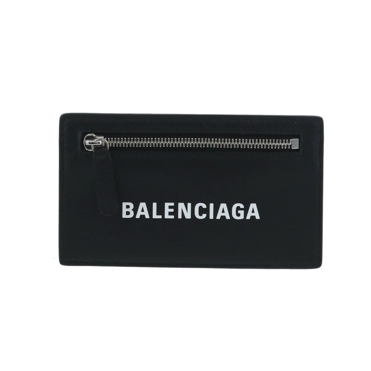 BALENCIAGA バレンシアガ 小物 名刺入れ/カードケース 501651 Black レザー エブリディ ロング カードケース 