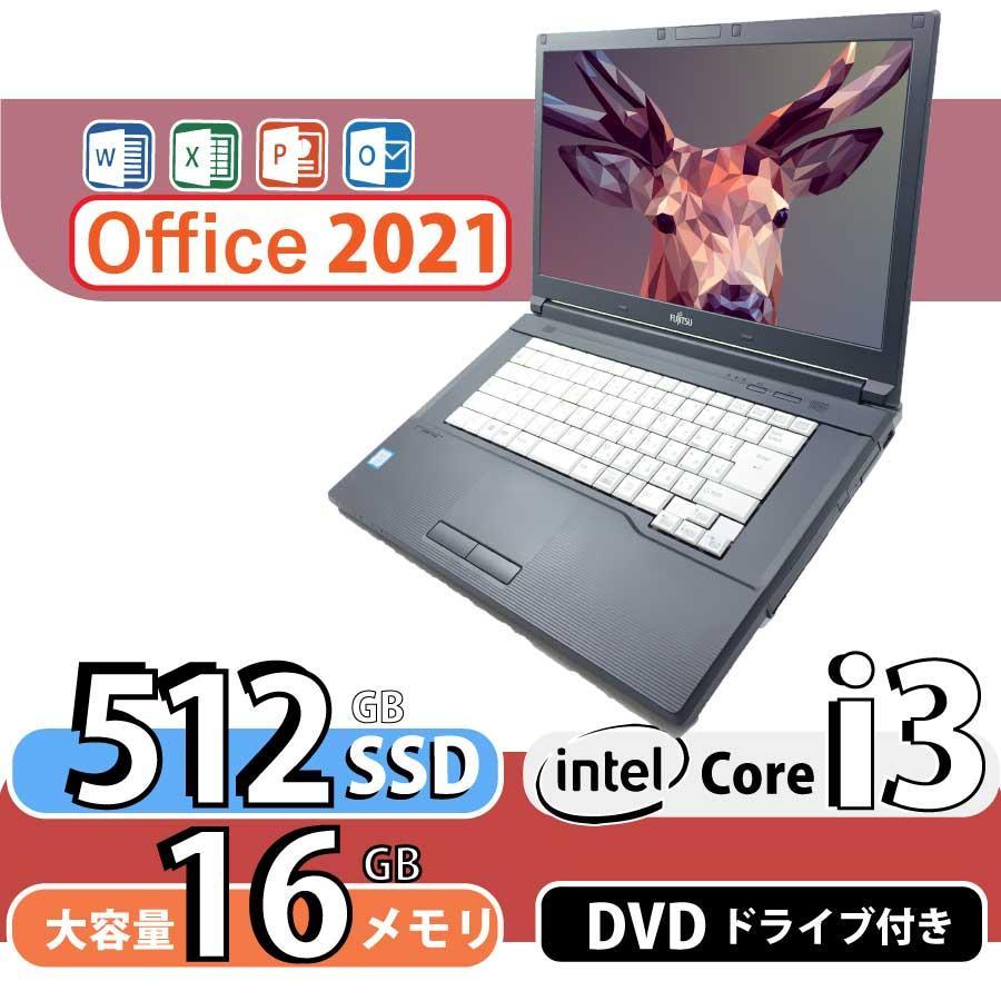 週間売れ筋 512GBSSD 新品メモリ16GB Microsoft LifeBook 15.6型 i3