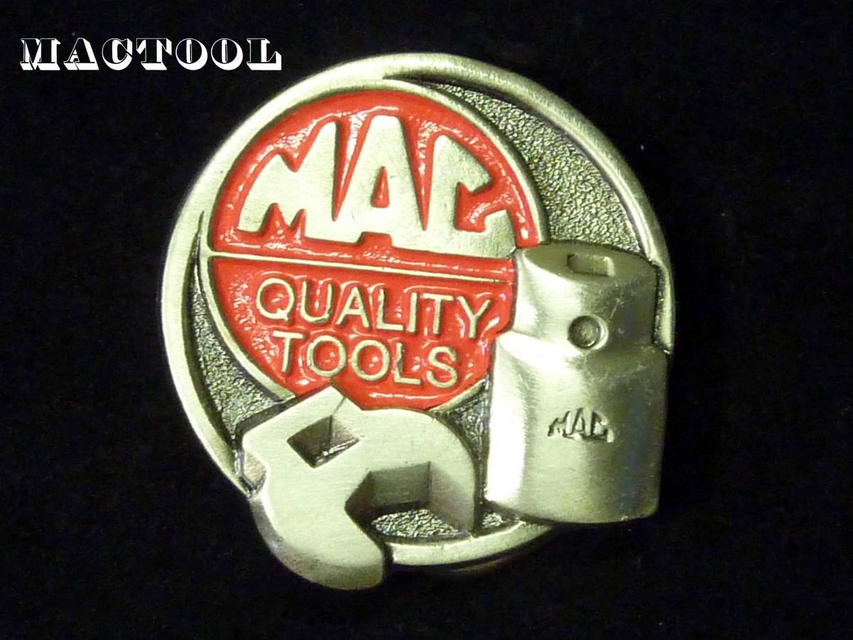 [y4891] postage 270 jpy ~* limitation MACTOOLS Mac tool z belt buckle *made in USA* garage Harley bike Snap-on tool 