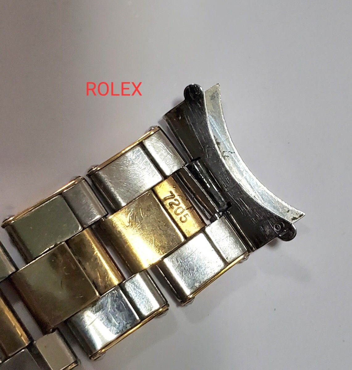 ROLEX リベットブレス コマ SS YG FF19㎜ 7205 61 ロレックス 67 ジャンク メンズ腕時計 希少 コンビ